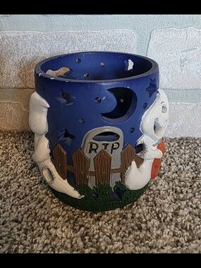 Kohl's Blue Ghost Halloween Candle Holder